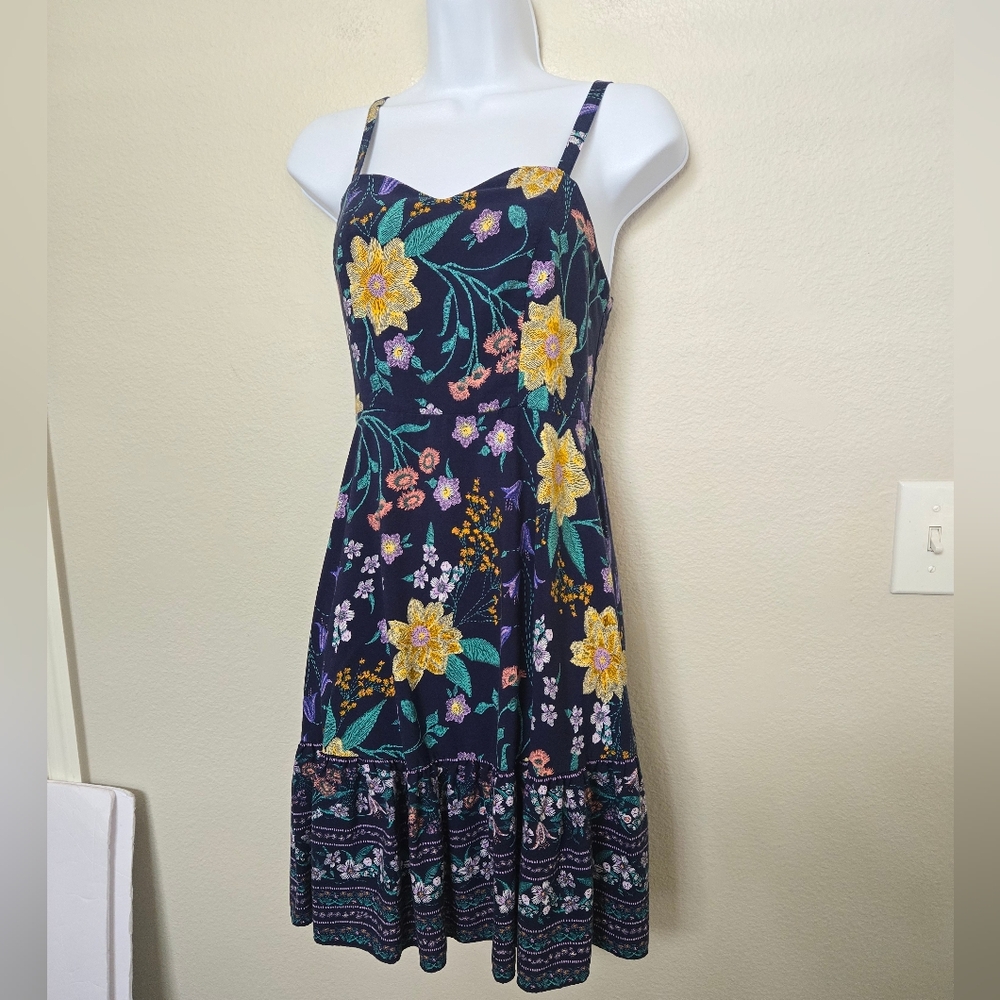 Blue Floral Dress Size Small - Picture 8 of 13
